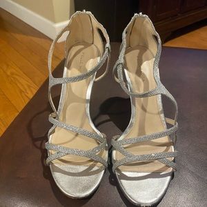 Silver sparkle heels. Size 9.5